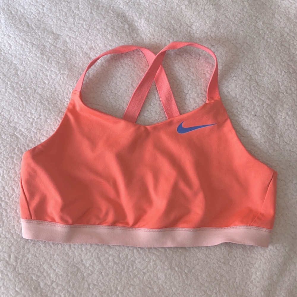 nike swoosh dri-fit strappy sports bra